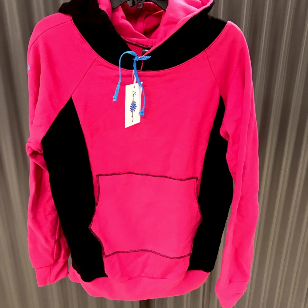 Pink and& black long sweatshirt